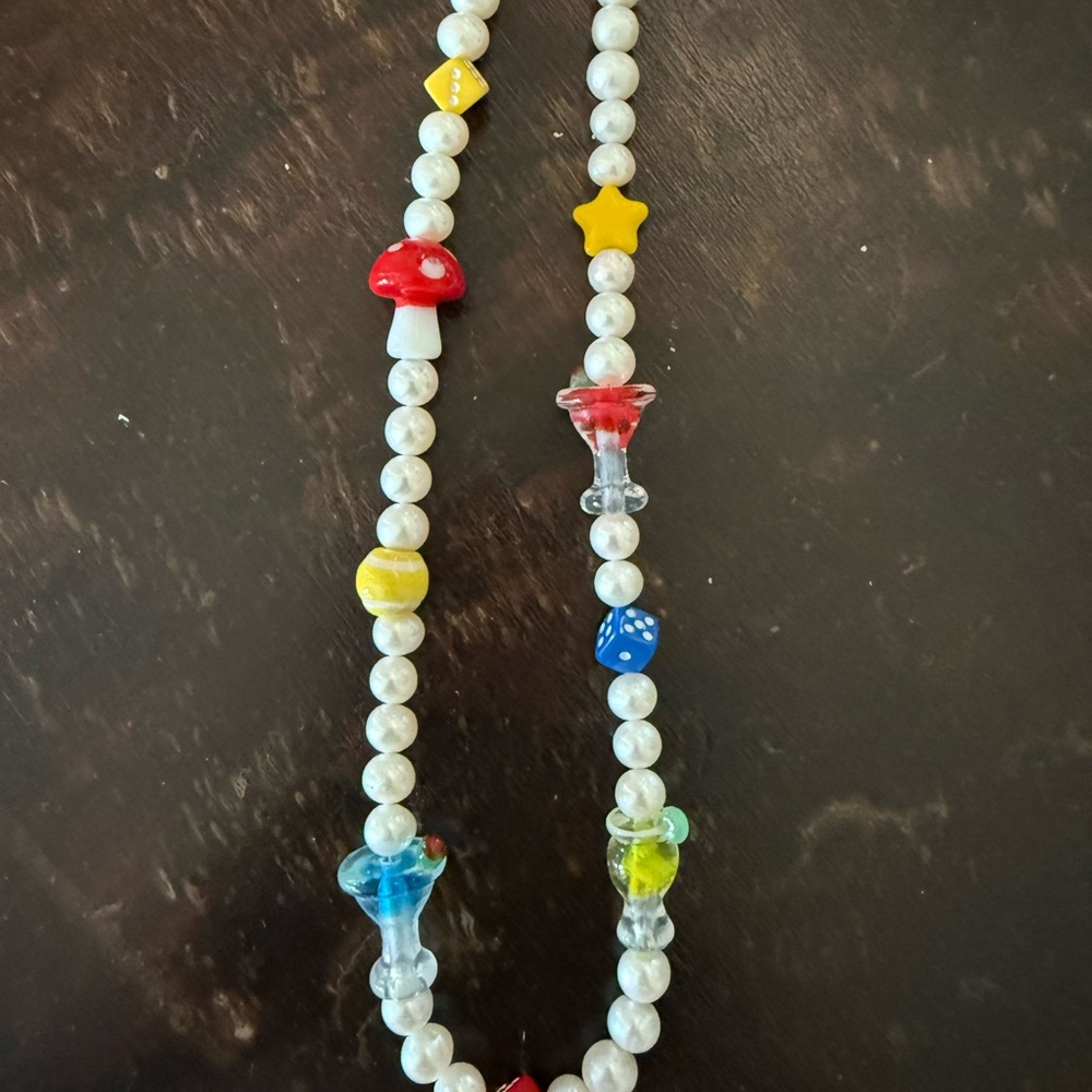 Ian Charms Martini & Mushroom necklace